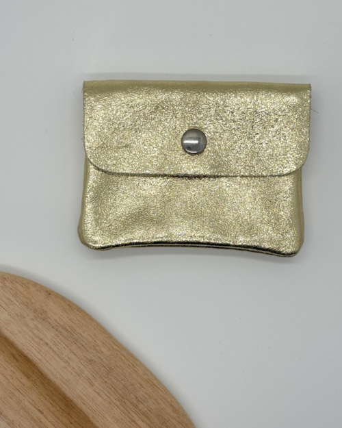 Wallet metallic goud