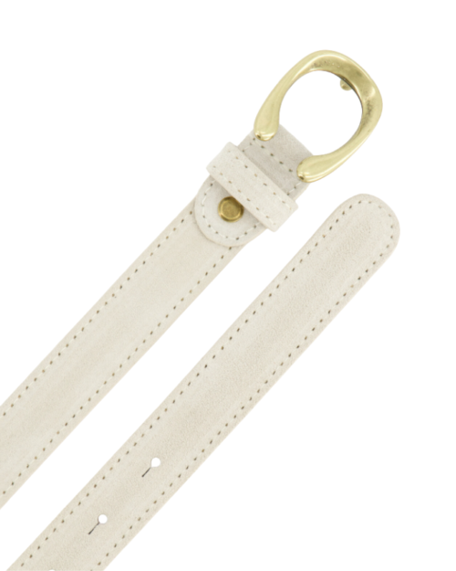 Riem gesp suede ecru