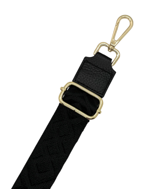 Bagstrap print black gold