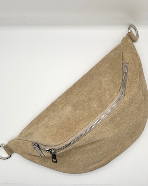 Crossbody bag beige-zilver
