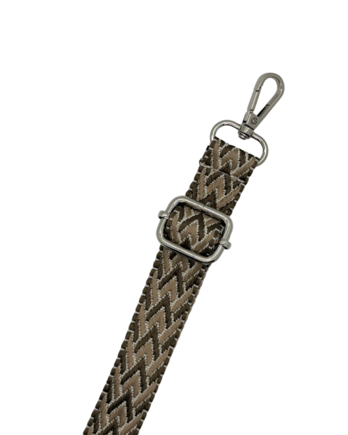 Phone strap print zilver