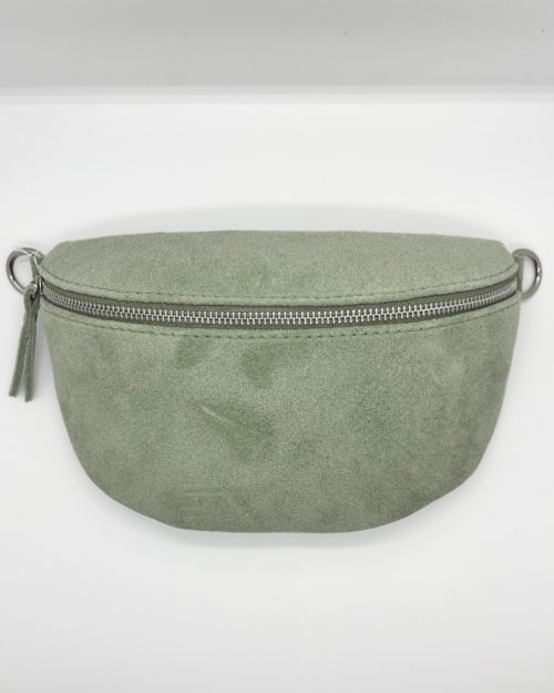 Medium moonbad suede groen zilver
