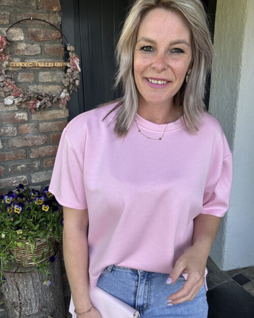 Spring tee licht roze