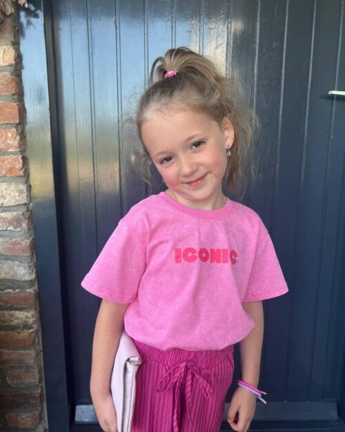 Mini - tee iconic roze