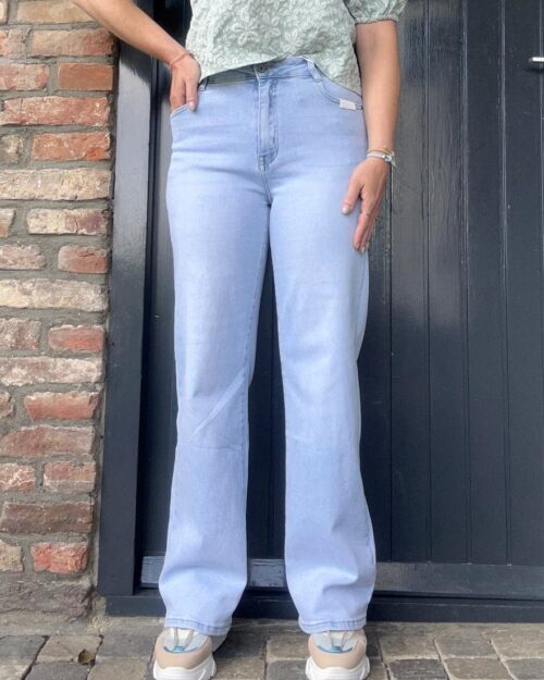 Wide leg jeans light blue (super stretch)