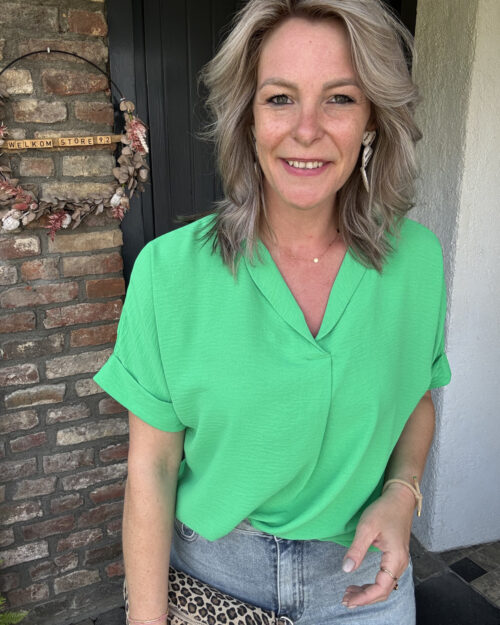 Basic blouse groen