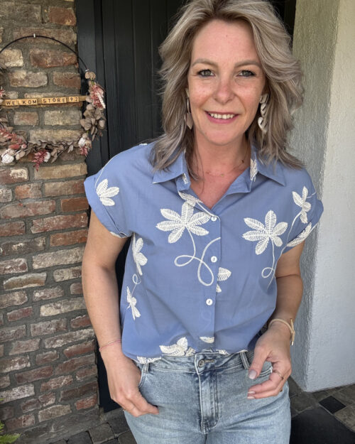 Blouse leaves blue