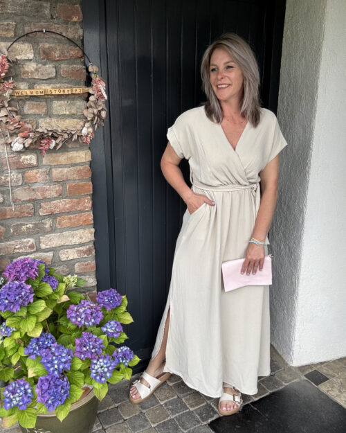 Basic maxi-dress beige