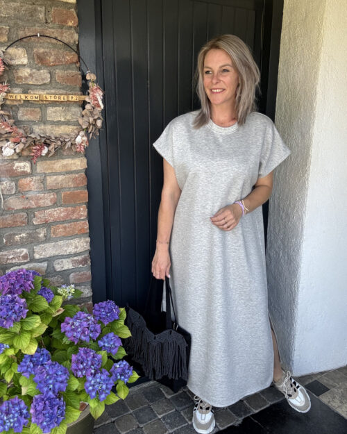 Long t-shirt dress grey