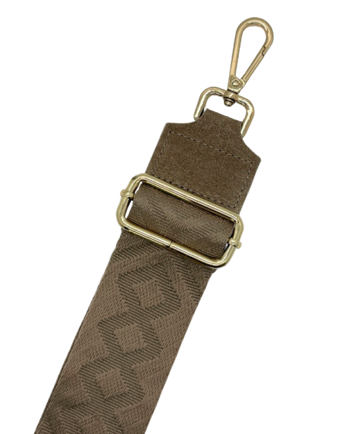 Bagstrap suede print beige