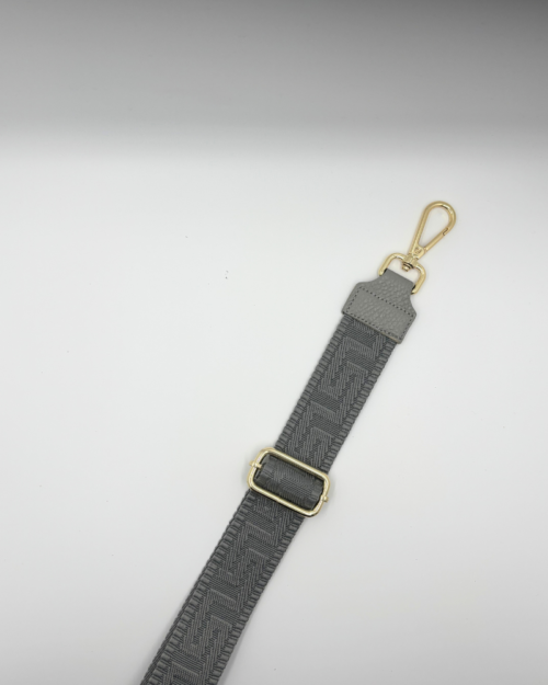 Small maze strap licht grijs goud