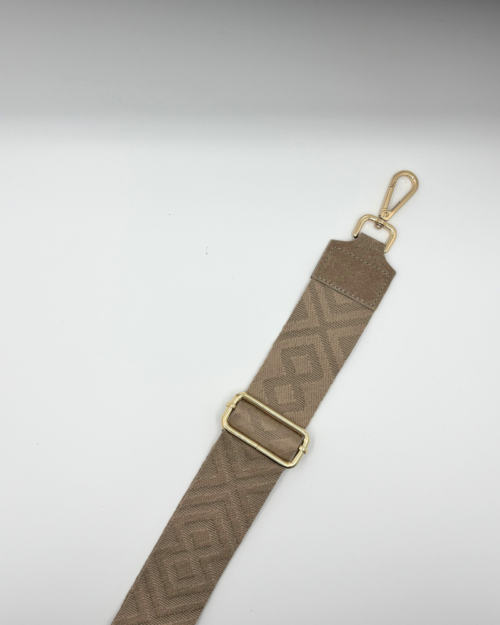 Bagstrap suede print beige