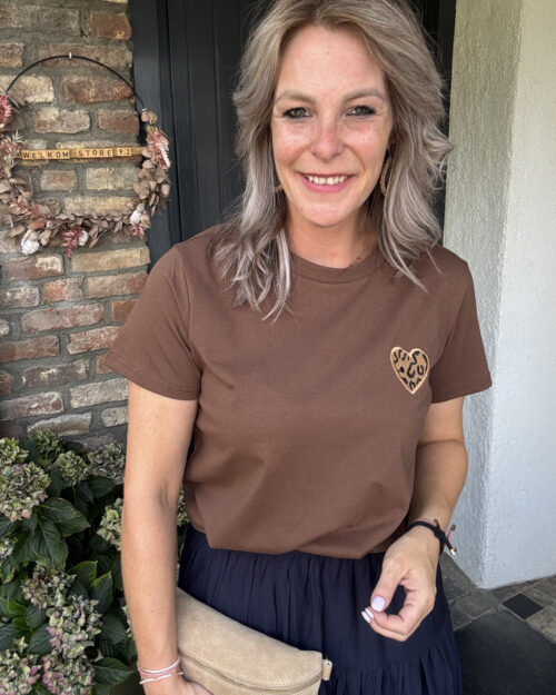 Tee leopard hart choco