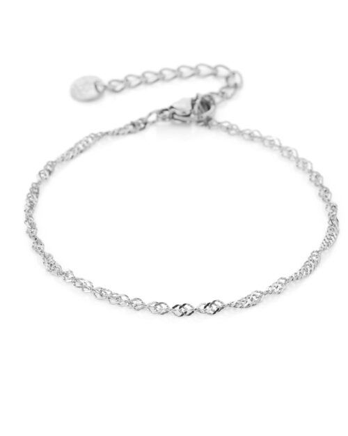 Schakelarmbandje twist zilver