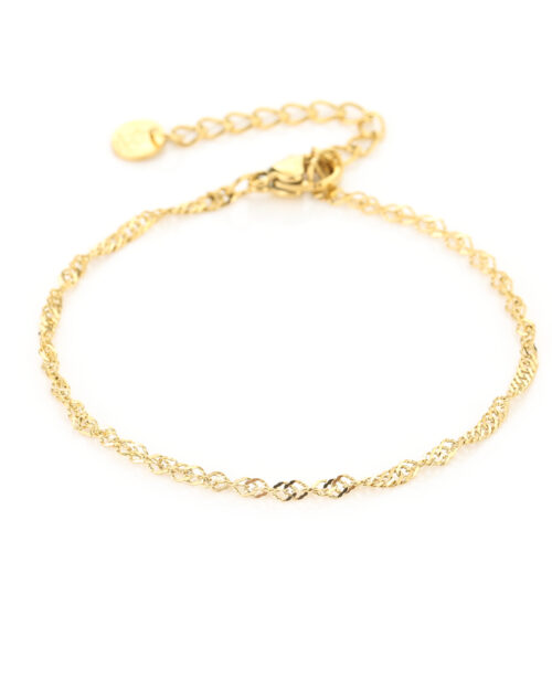 Schakelarmbandje twist goud