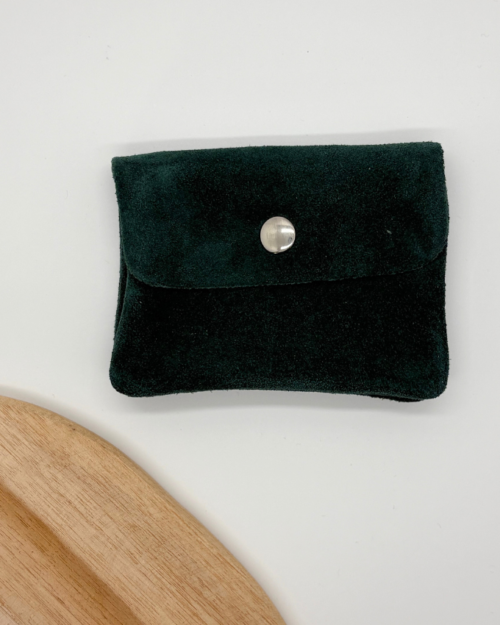 Wallet suede groen