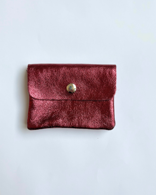 Wallet metallic bordeaux