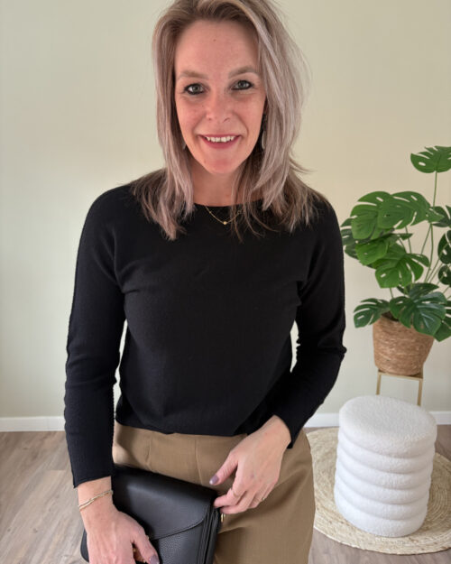 Basic sweater zwart