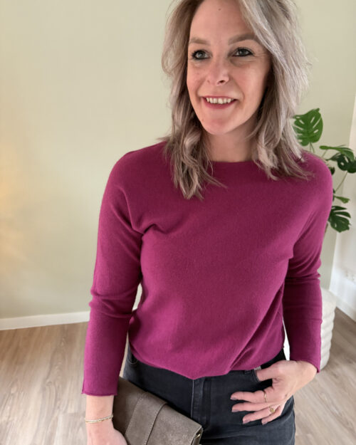 Basic sweater roze