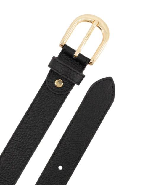 Riem leer zwart-goud