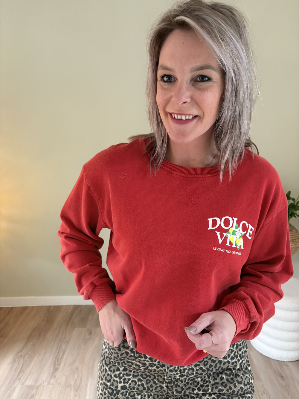 Sweater la dolce vita rood