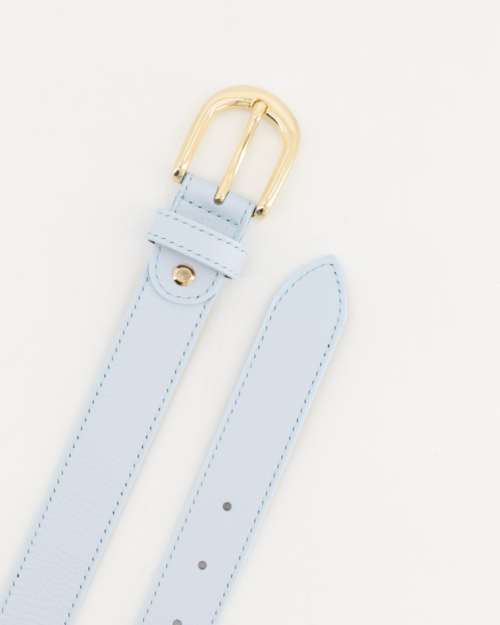 Riem leer blauw-goud