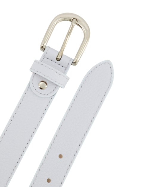 Riem leer blauw-zilver