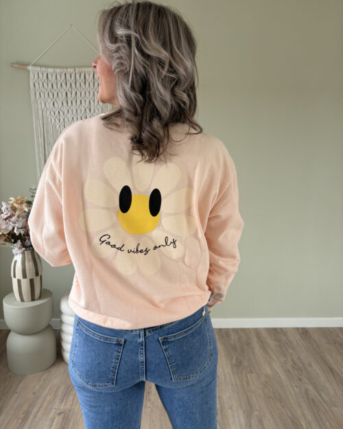 Sweater flower peach