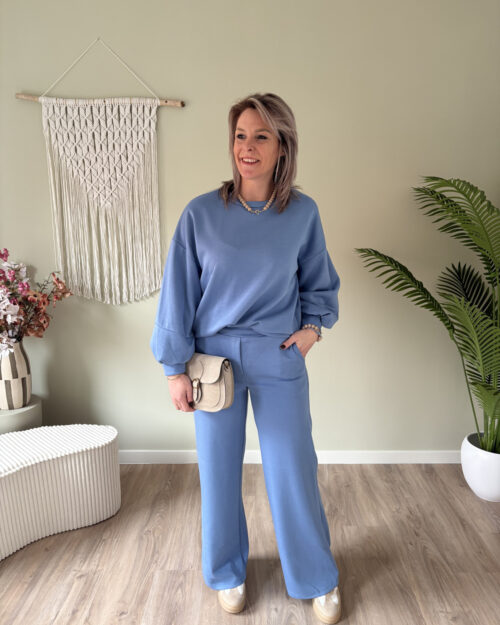 Spring twin-set blauw