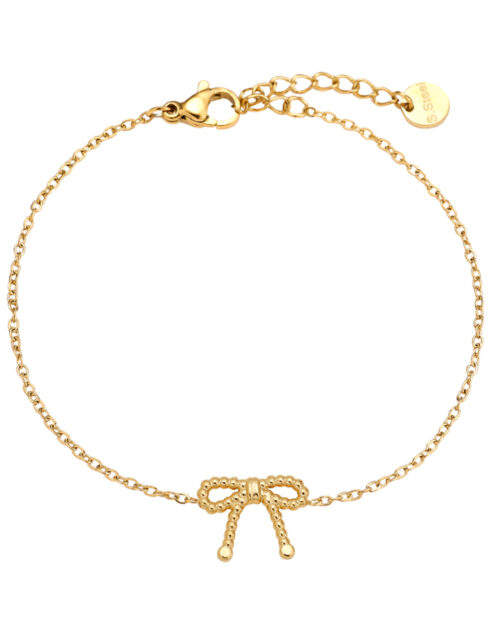 Armband strikje goud