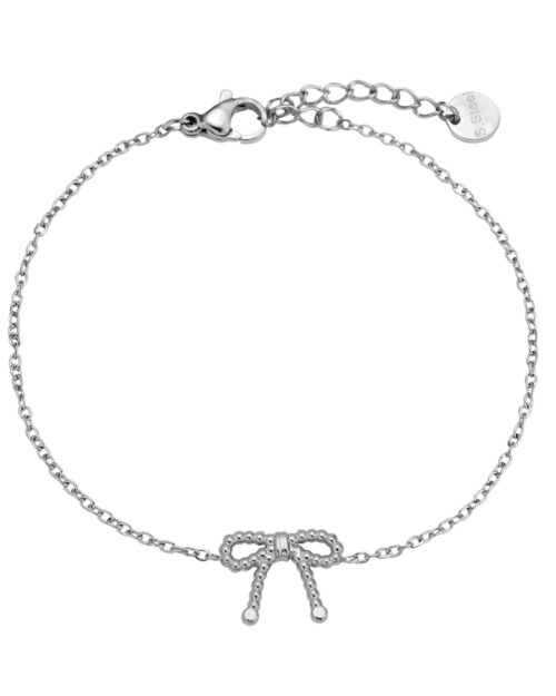 Armband strikje zilver