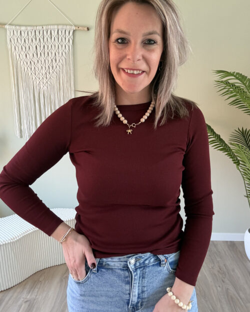 Basic longsleeve bordeaux