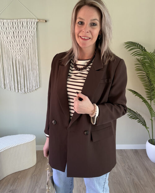 Oversized blazer choco