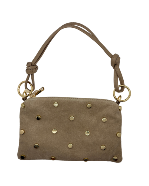 Tas met studs beige