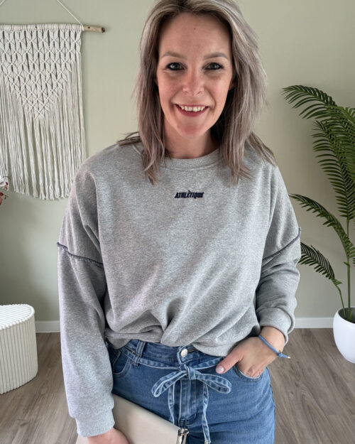 Sweater atletique grijs/marine