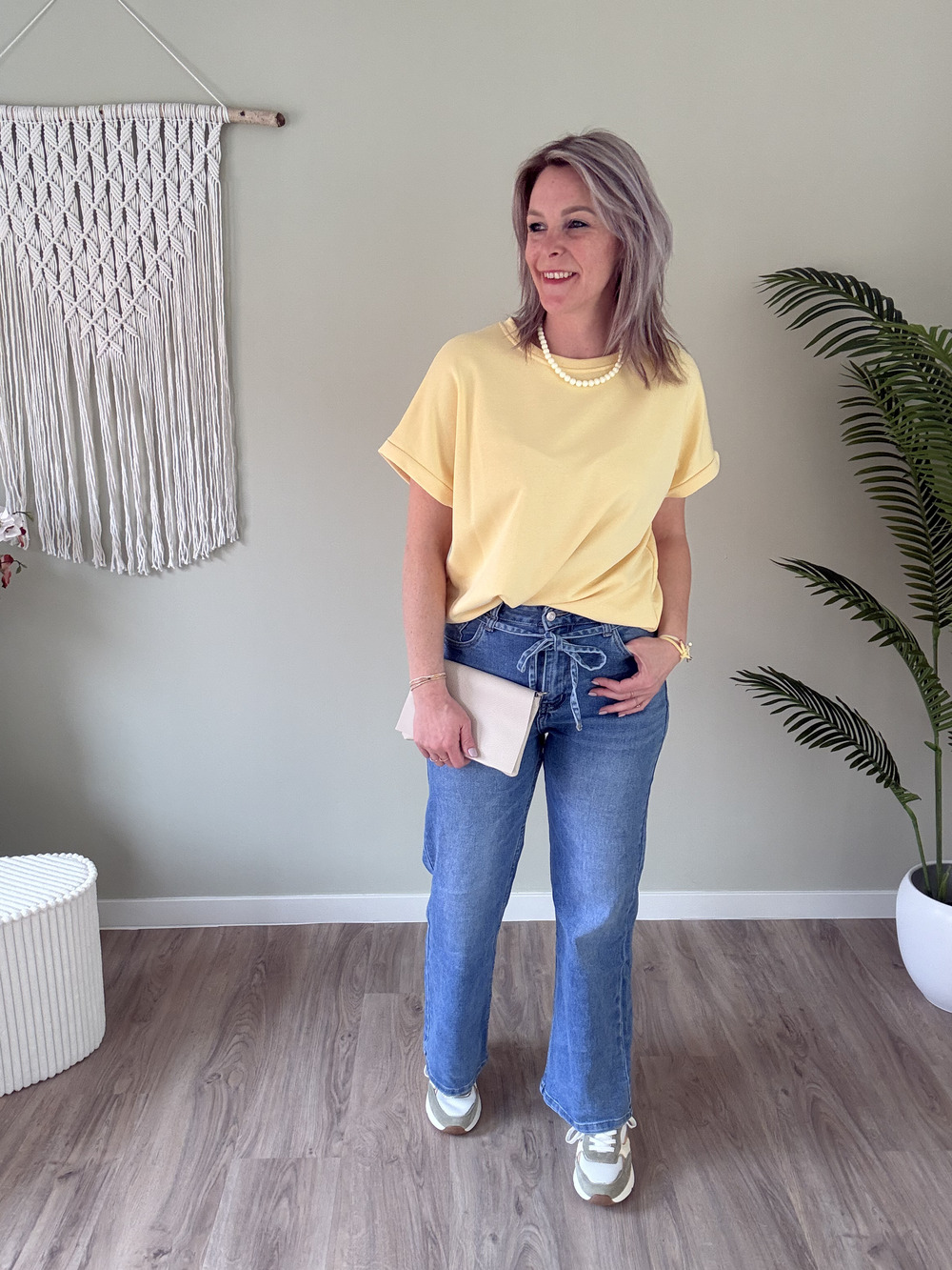 Sweater tee geel - Afbeelding 2
