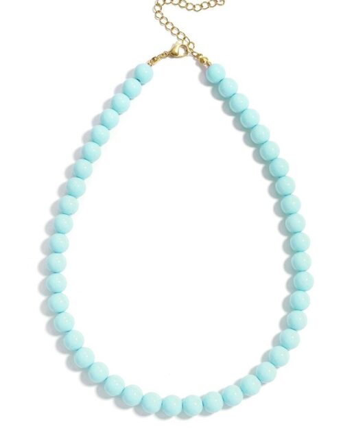 Kralenketting azuur blauw
