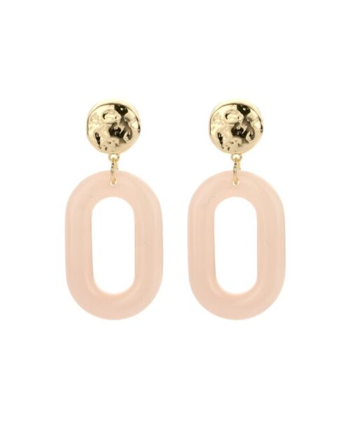 BIBA - Oorbellen ovaal nude