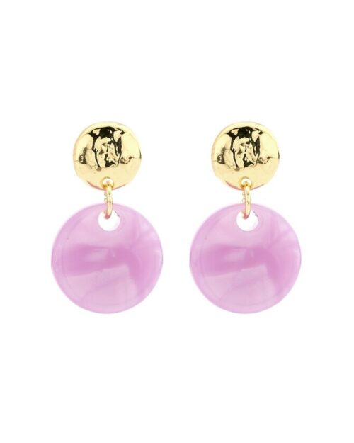 BIBA - Basic oorbellen paars