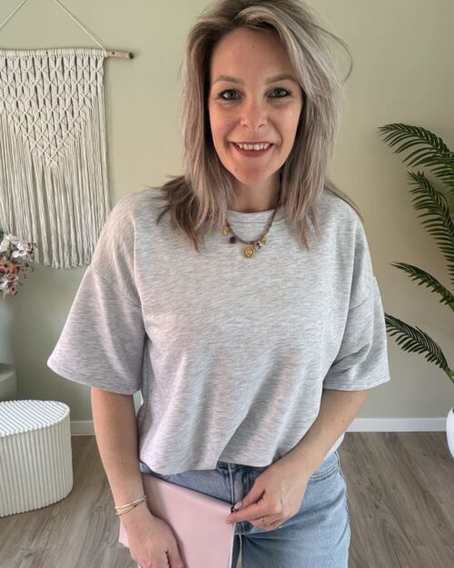 Sweater tee grijs