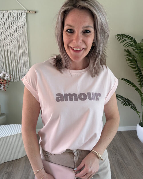 Tee Amour roze