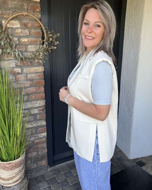 Blazer gilet ecru