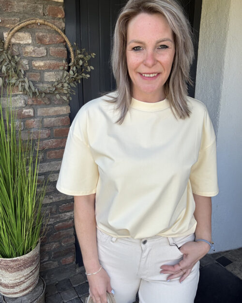 Boxy shirt geel