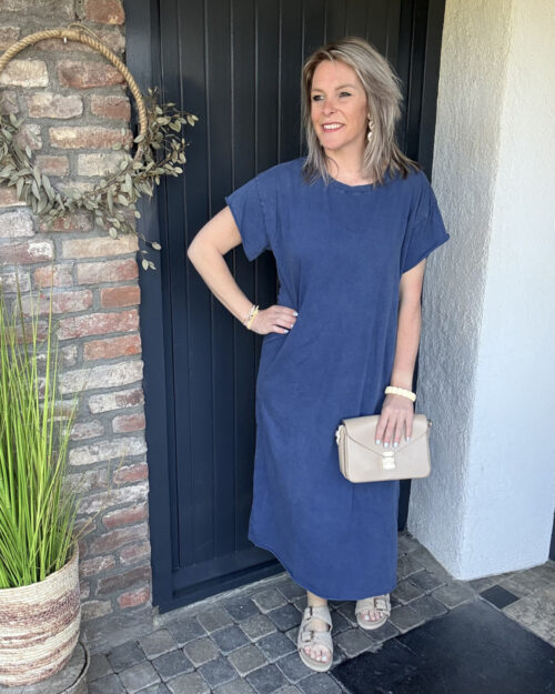 Maxi t-shirt dress blauw