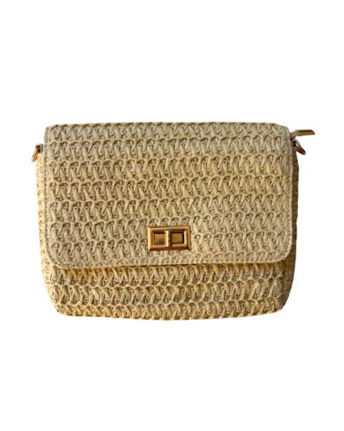 Crossbody beach-bag beige