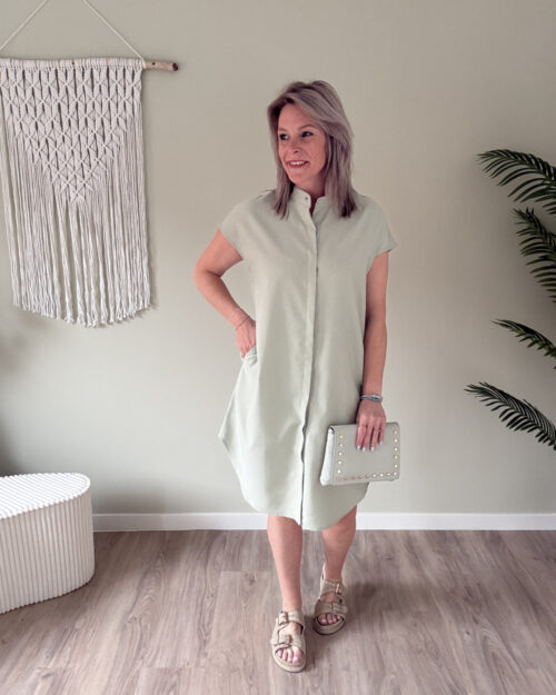 Blouse jurk mint groen