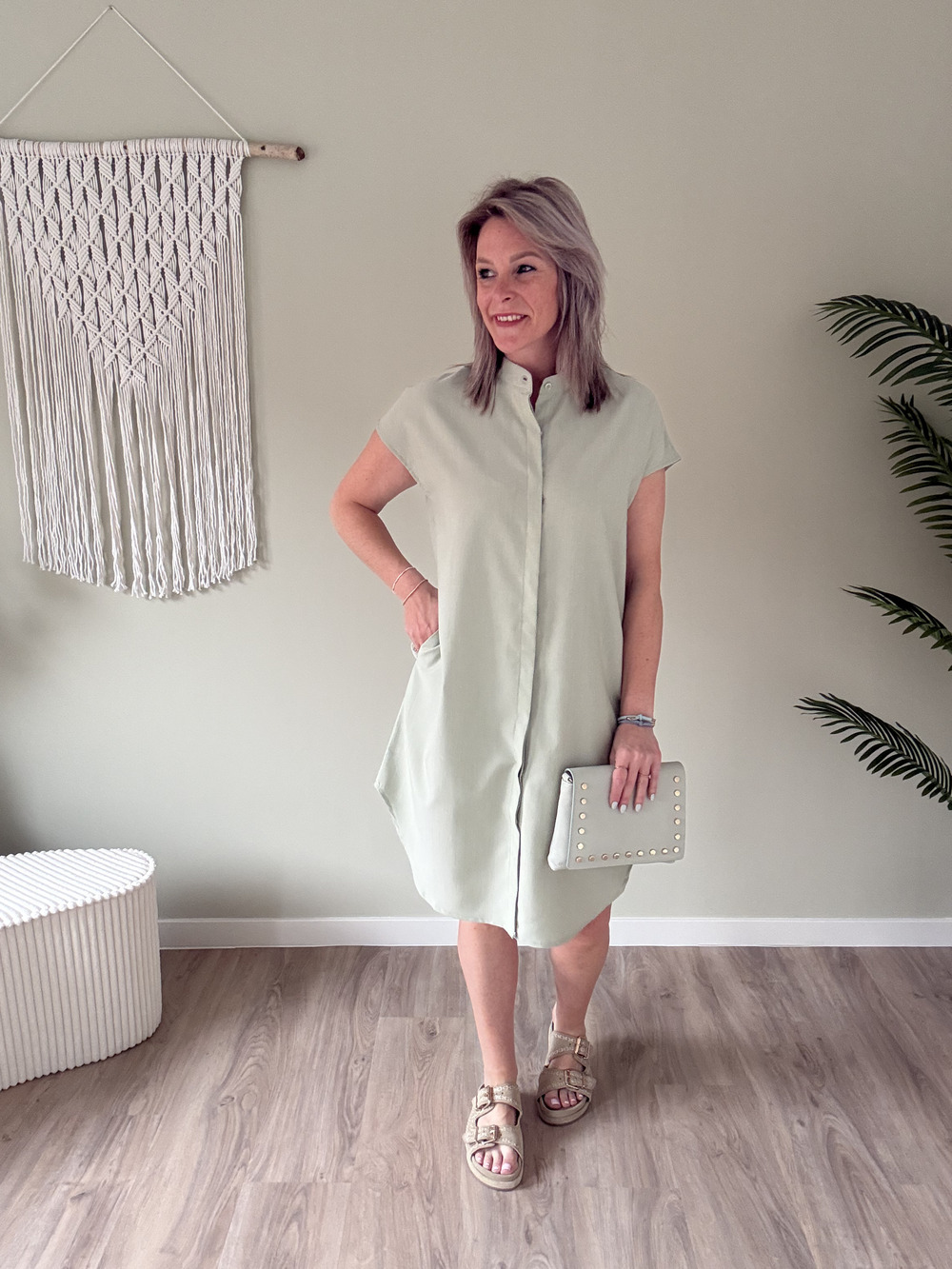 Blouse jurk mint groen