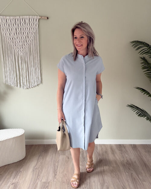 Blouse jurk blauw