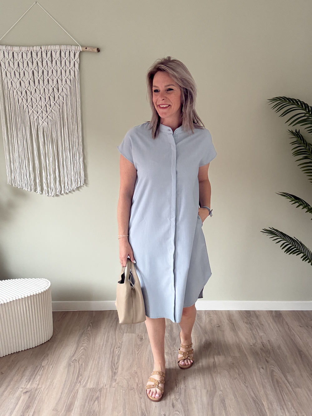 Blouse jurk blauw