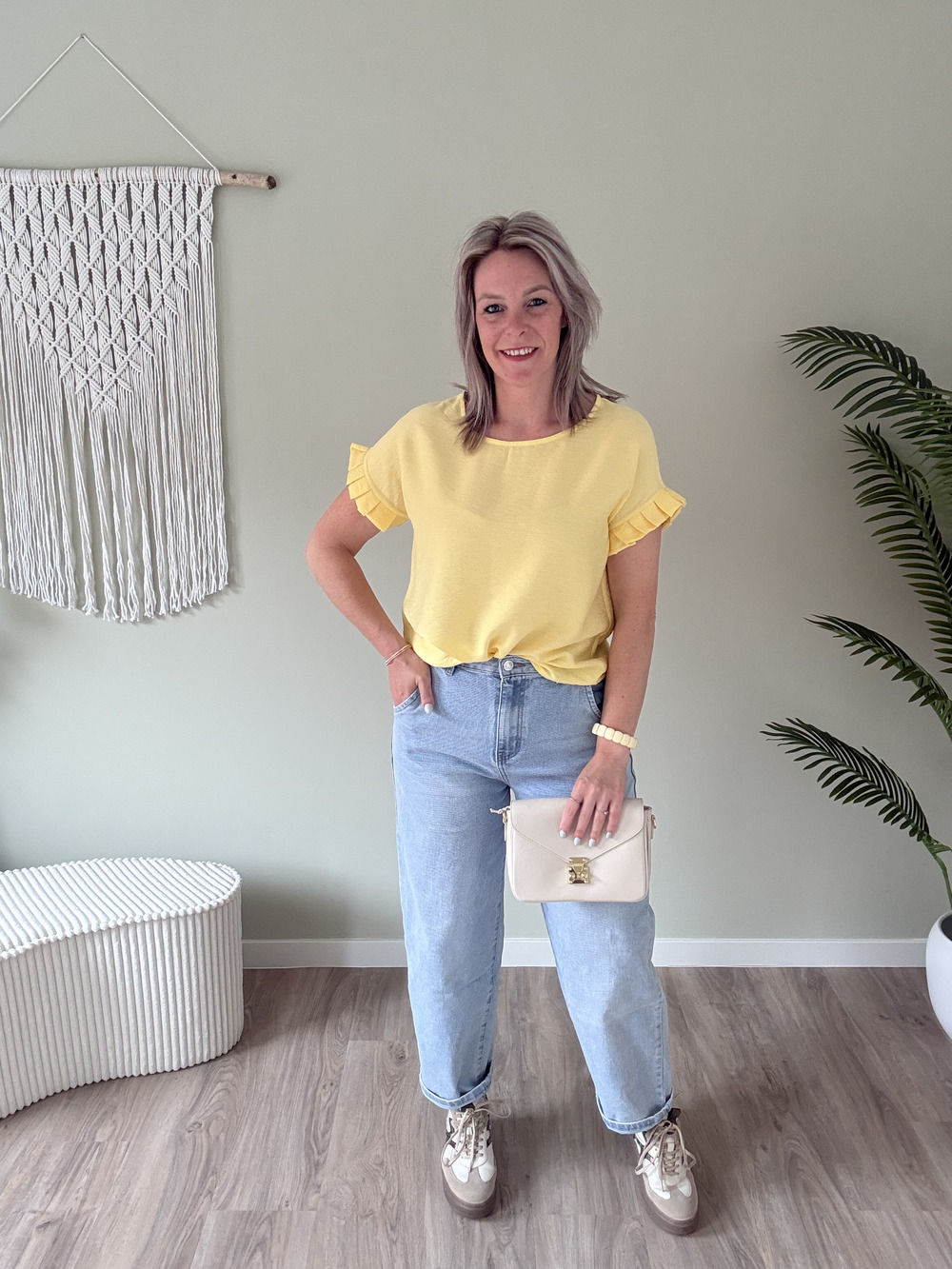 Ruffle top geel - Afbeelding 2